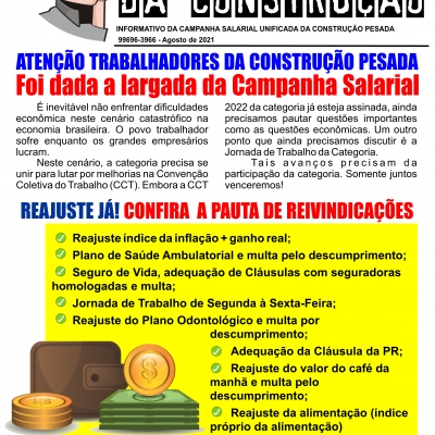 CAMPANHA SALARIAL DA CONSTRUÇÃO PESADA