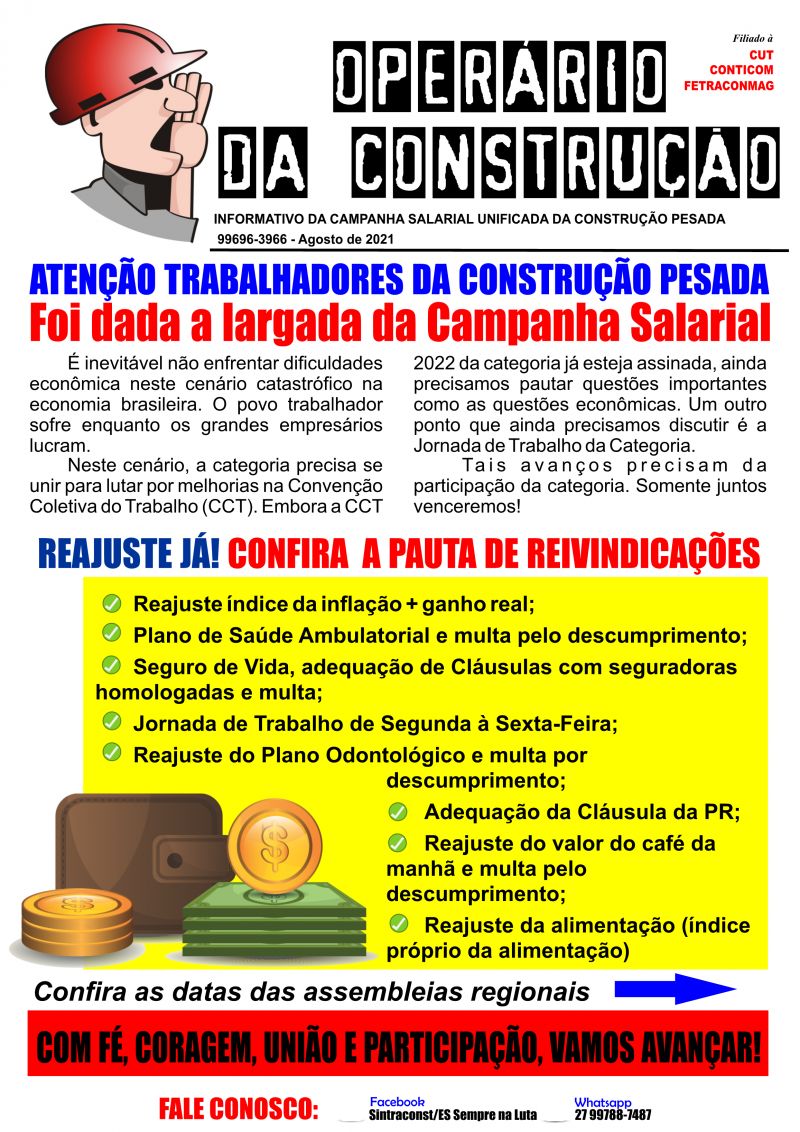 CAMPANHA SALARIAL DA CONSTRUÇÃO PESADA