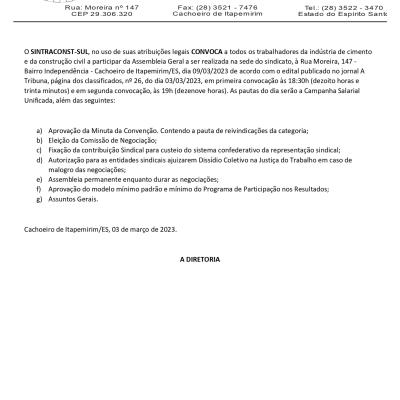 CAMPANHA SALARIAL UNIFICADA